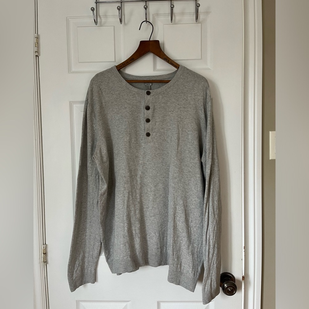 Men’s Linen blend crew neck lightweight sweater